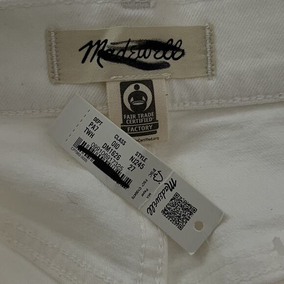 Madewell Womens Perfect Vintage Wide Leg Jeans Size 27 Cream White Preppy NWT - Picture 5 of 8